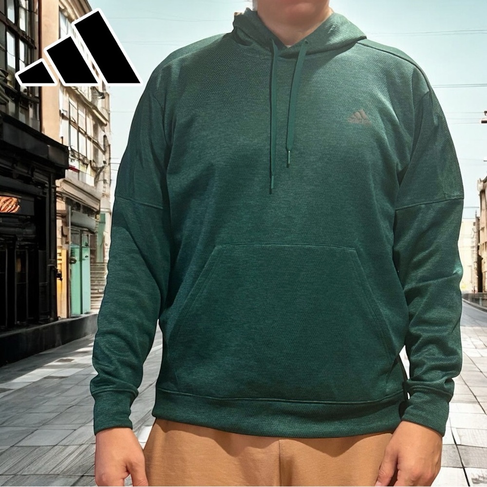 Adidas Green Hoodie, Front Pouch, w/Comfort Fit. EUC! Size=Men’s XL (Unisex)